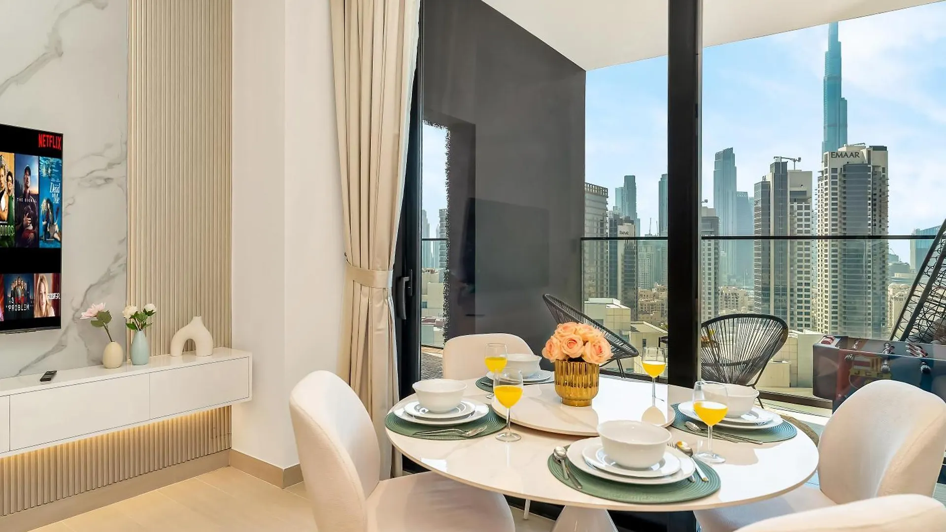 Chic 1Br Burj Khalifa Views Private Jacuzzi Apartman Dubaj